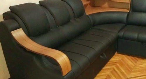 Перетяжка кожаного дивана. Верещагино